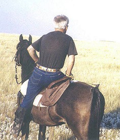 DJ on high plains in Badlands